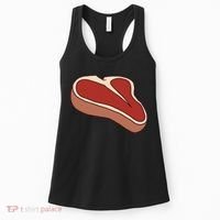T Bone Steak Last Minute Halloween Costume Funny Gift Women's Tank Top thumb 0