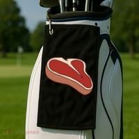 T Bone Steak Last Minute Halloween Costume Funny Gift Golf Towel thumb 2