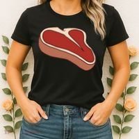 T Bone Steak Last Minute Halloween Costume Funny Gift Women's T-Shirt thumb 2