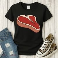T Bone Steak Last Minute Halloween Costume Funny Gift Women's T-Shirt thumb 3
