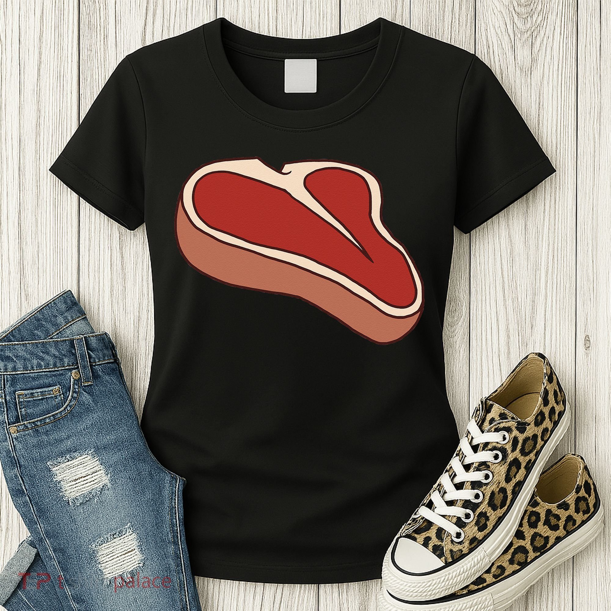 T Bone Steak Last Minute Halloween Costume Funny Gift Women's T-Shirt