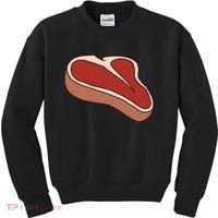 T Bone Steak Last Minute Halloween Costume Funny Gift Kids Sweatshirt thumb 0