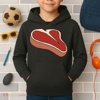 T Bone Steak Last Minute Halloween Costume Funny Gift Kids Hoodie thumb 2