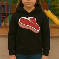 T Bone Steak Last Minute Halloween Costume Funny Gift Kids Hoodie thumb 3