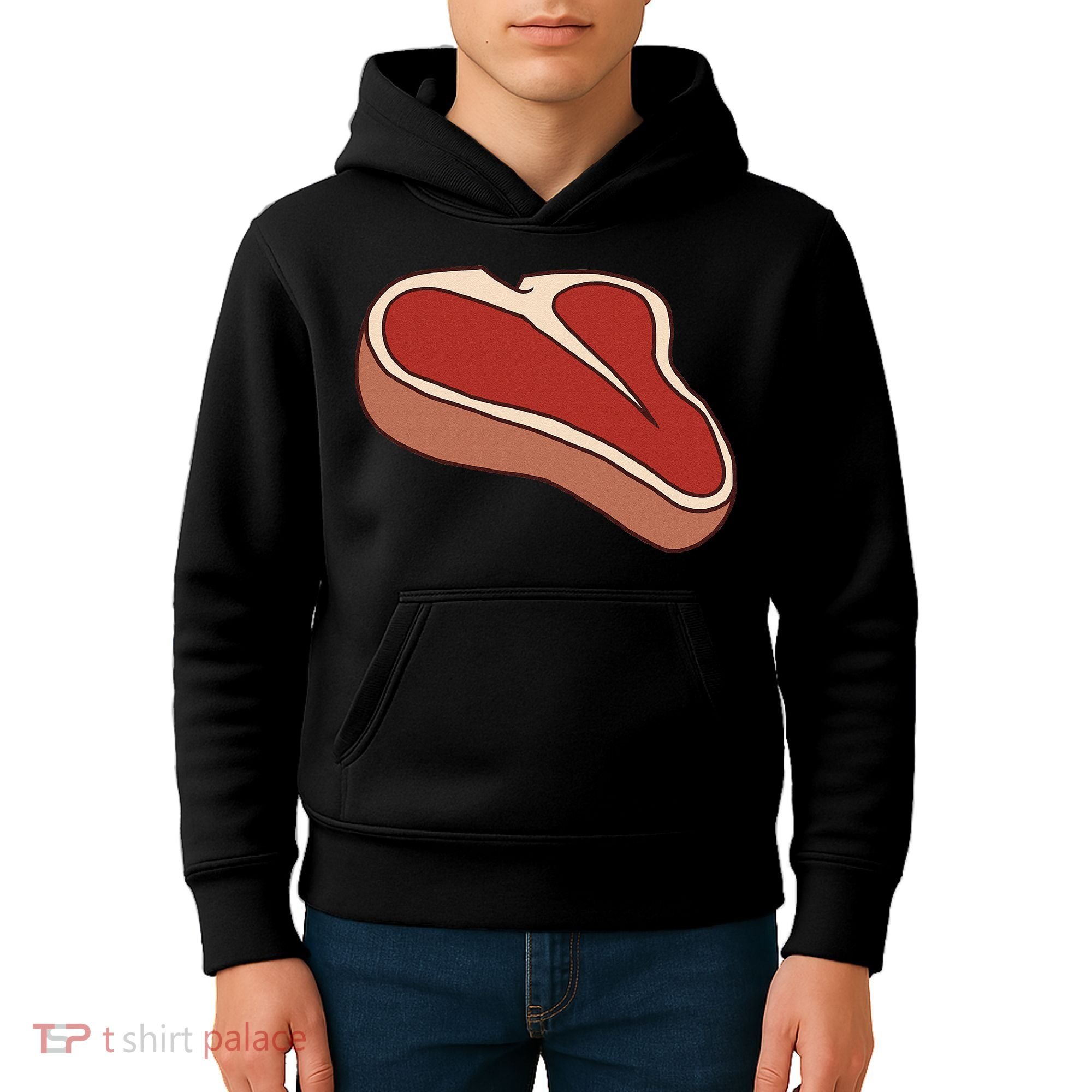 T Bone Steak Last Minute Halloween Costume Funny Gift Kids Hoodie