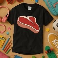 T Bone Steak Last Minute Halloween Costume Funny Gift Kids T-Shirt thumb 3