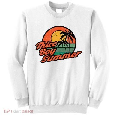Thicc Boy SummerFunny Retro Vintage Design Sweatshirt