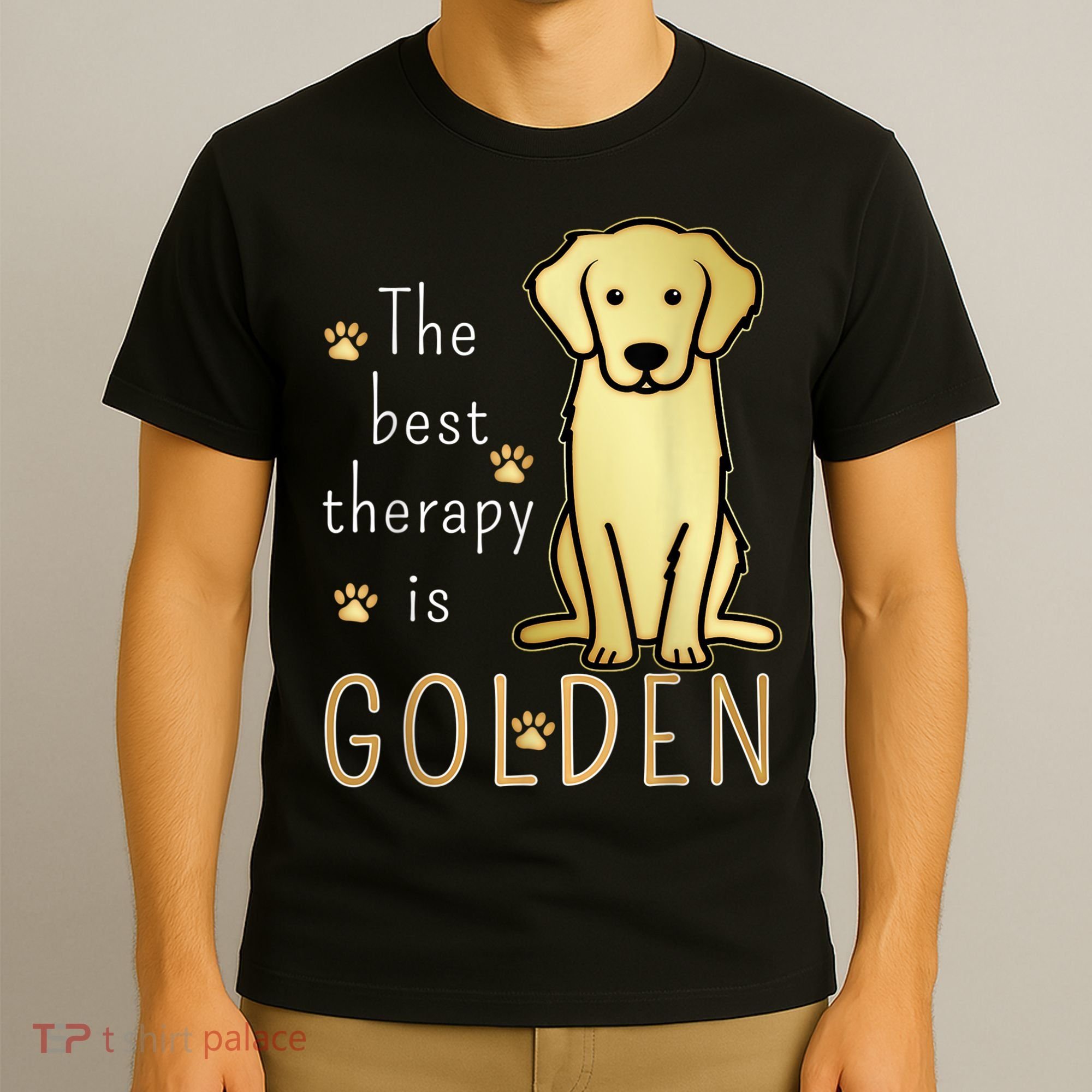 The Best Therapy Is Golden Retriever Dog T-Shirt