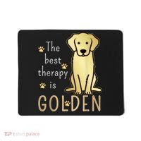 The Best Therapy Is Golden Retriever Dog Mousepad thumb 0