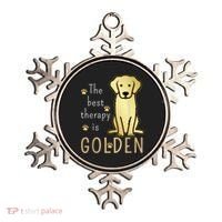 The Best Therapy Is Golden Retriever Dog Ornament thumb 0