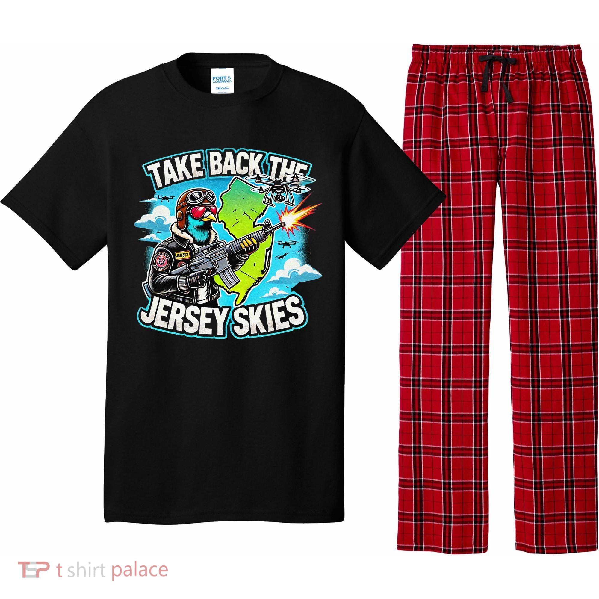 Take Back The Skies New Jersey Mystery Drones Pajama Set