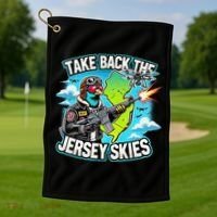 Take Back The Skies New Jersey Mystery Drones Golf Towel thumb 1