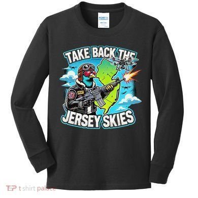 Take Back The Skies New Jersey Mystery Drones Kids Long Sleeve Shirt
