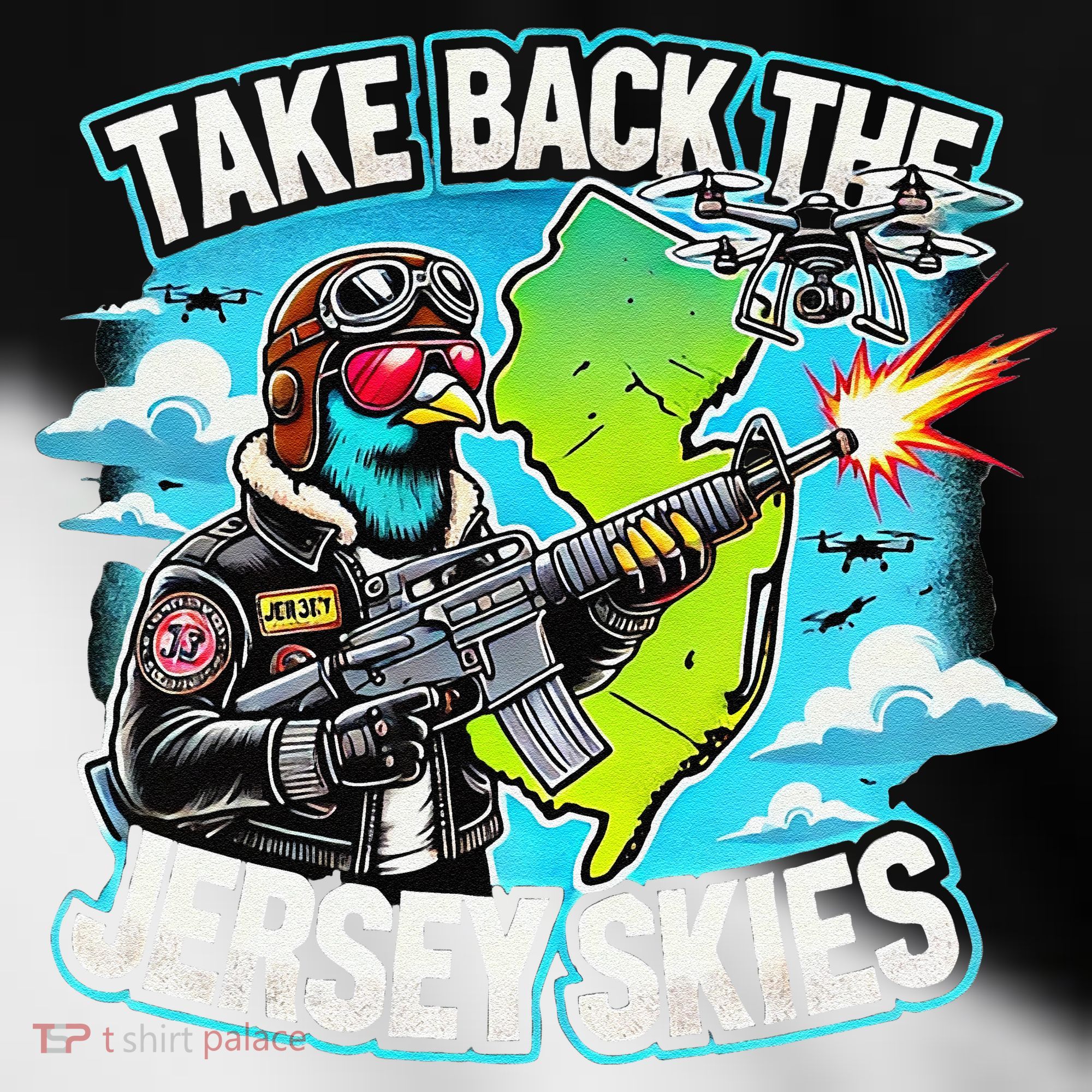 Take Back The Skies New Jersey Mystery Drones Toddler Fine Jersey T-Shirt