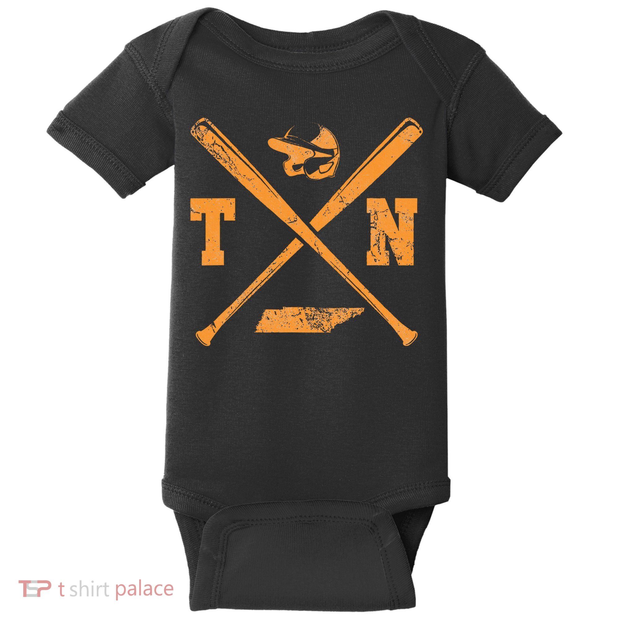 Tn Baseball Team Tennessee Player Baby Bodysuit