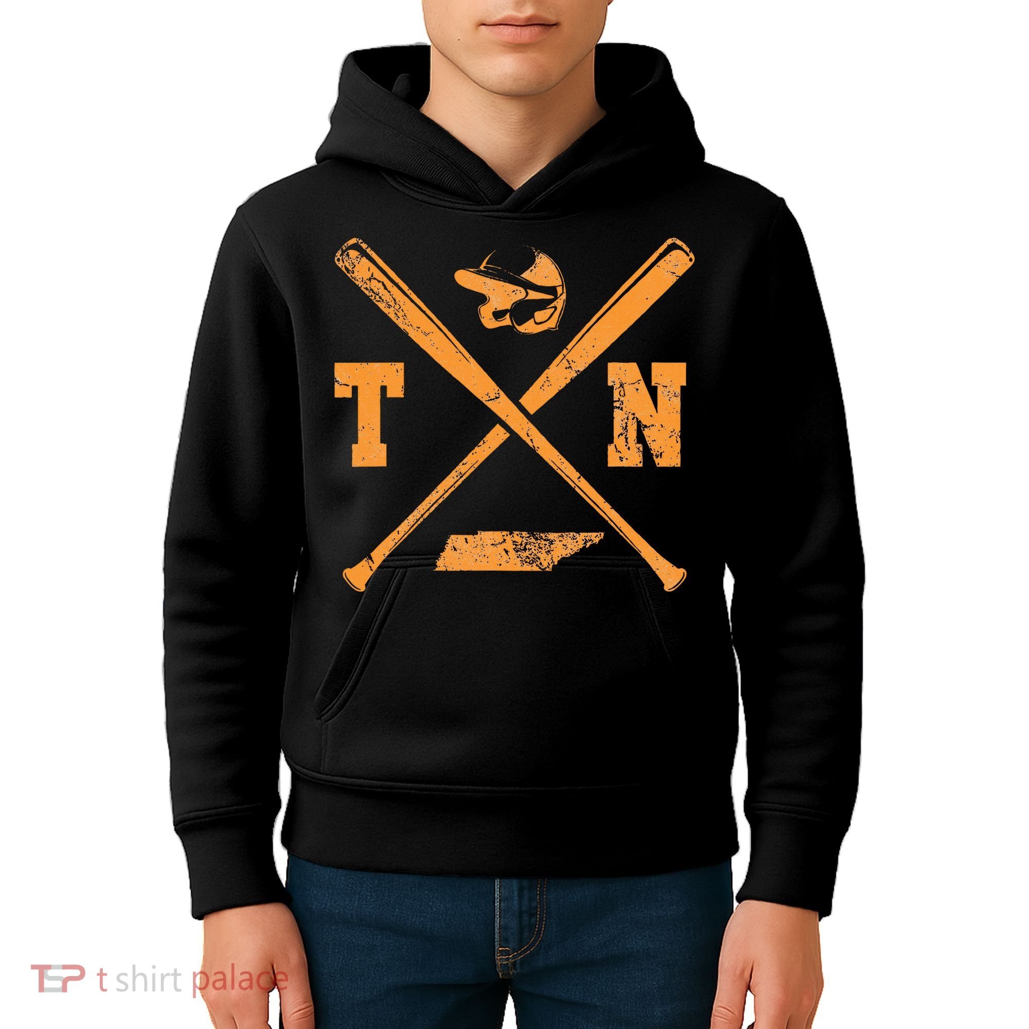 Tn Baseball Team Tennessee Player Kids Hoodie