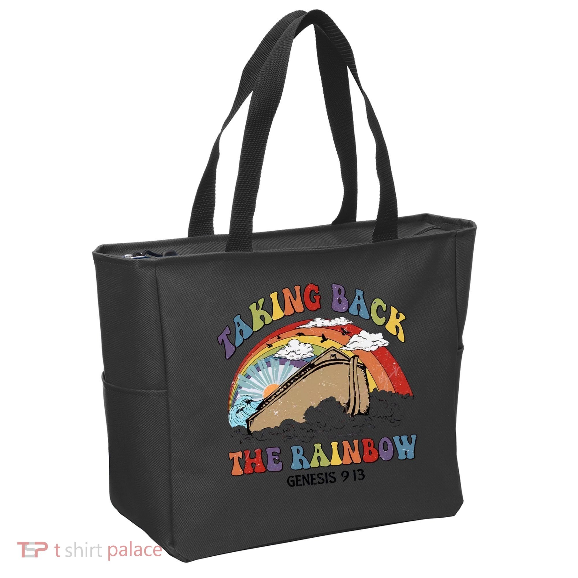 Taking Back The Rainbow Christian Jesus Rainbow Ship Tote Bag