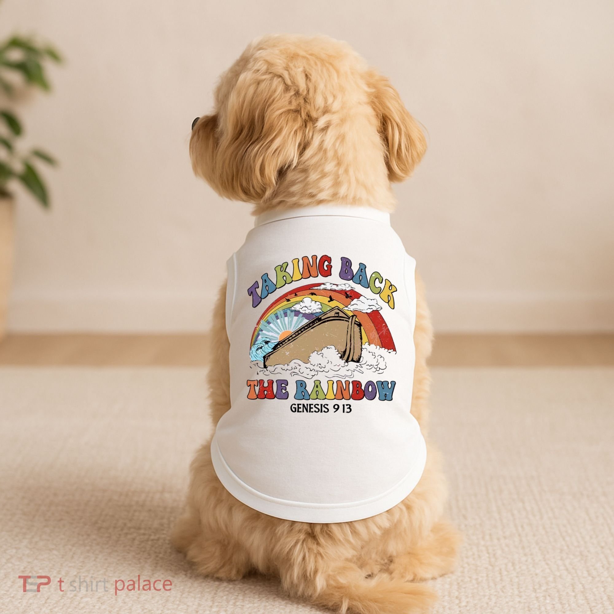 Taking Back The Rainbow Christian Jesus Rainbow Ship Doggie Tank