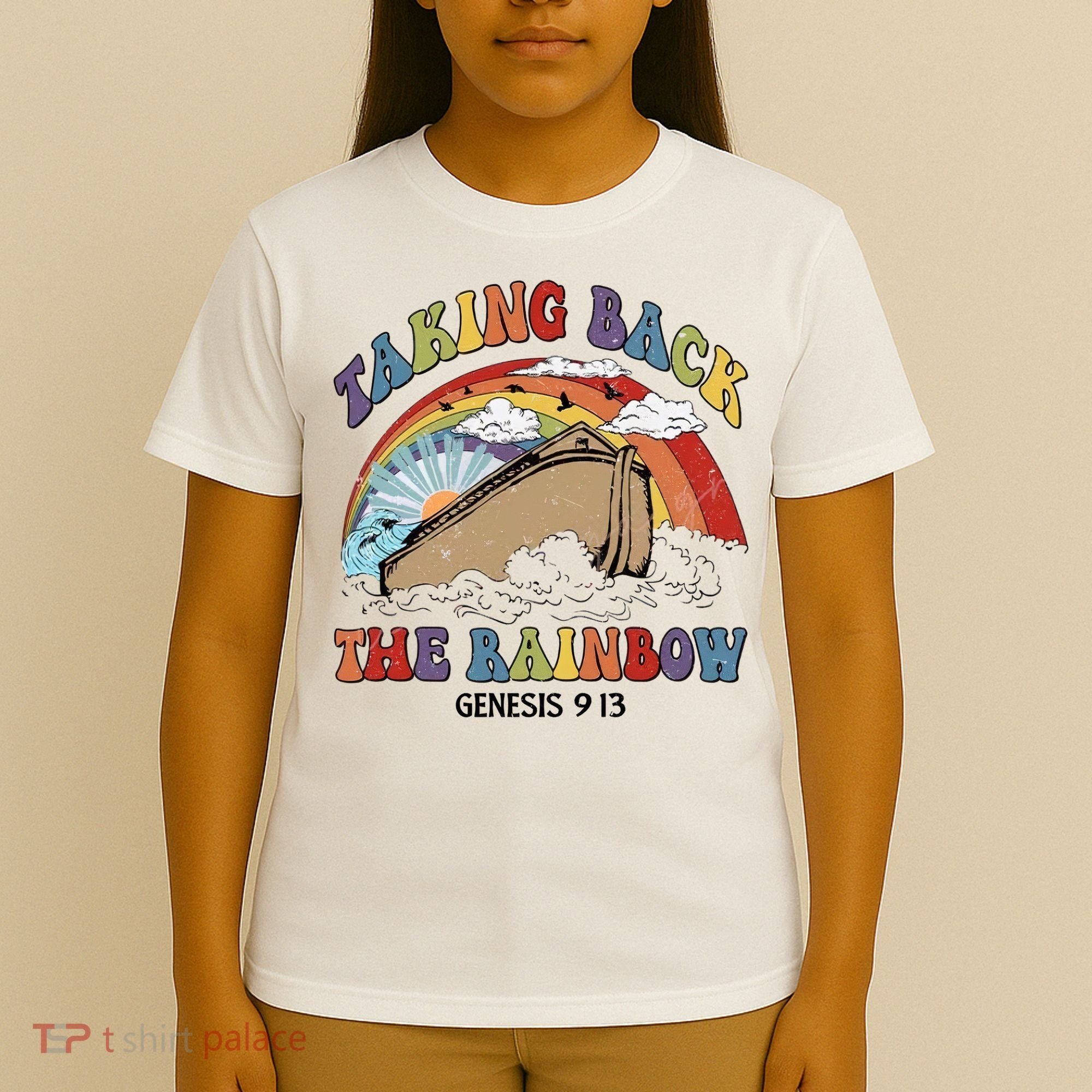 Taking Back The Rainbow Christian Jesus Rainbow Ship T-Shirt