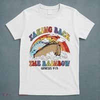 Taking Back The Rainbow Christian Jesus Rainbow Ship T-Shirt thumb 5