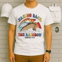 Taking Back The Rainbow Christian Jesus Rainbow Ship T-Shirt thumb 6