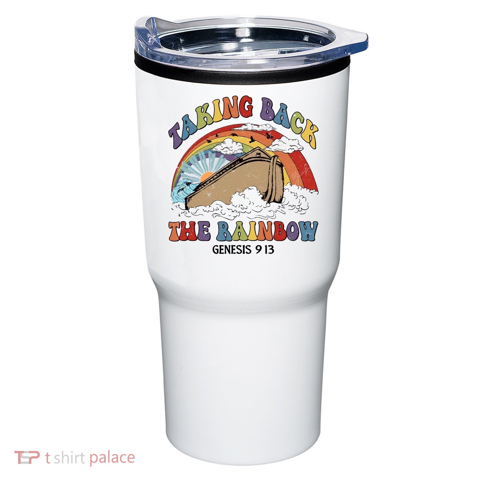 Taking Back The Rainbow Christian Jesus Rainbow Ship Tumbler