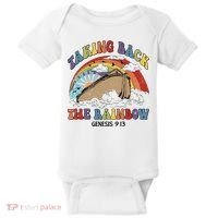 Taking Back The Rainbow Christian Jesus Rainbow Ship Baby Bodysuit thumb 0