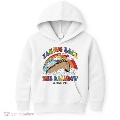 Taking Back The Rainbow Christian Jesus Rainbow Ship Kids Hoodie