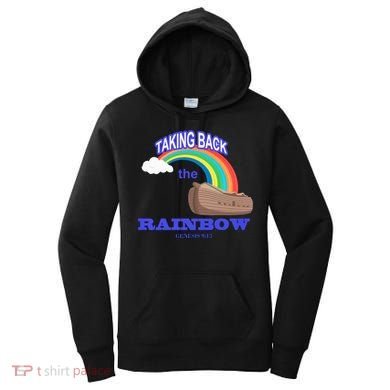 Taking Back The Rainbow Christian Jesus Rainbow Ship Women's Hoodie