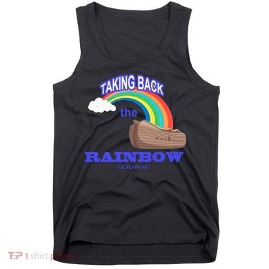 Taking Back The Rainbow Christian Jesus Rainbow Ship Tank Top
