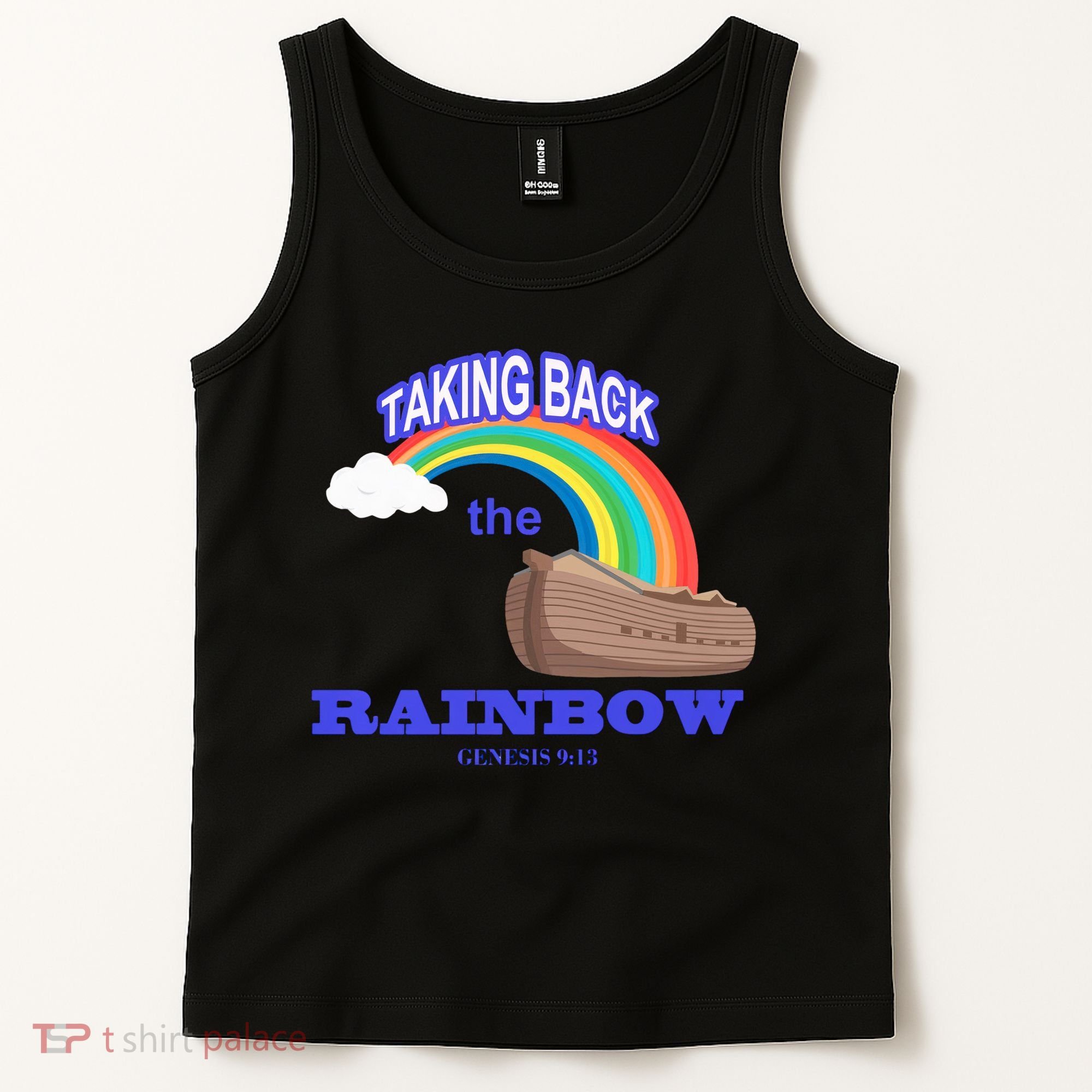 Taking Back The Rainbow Christian Jesus Rainbow Ship Tank Top