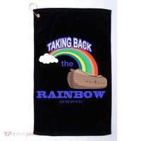 Taking Back The Rainbow Christian Jesus Rainbow Ship Golf Towel thumb 0