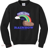 Taking Back The Rainbow Christian Jesus Rainbow Ship Kids Sweatshirt thumb 0