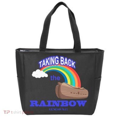 Taking Back The Rainbow Christian Jesus Rainbow Ship Tote Bag