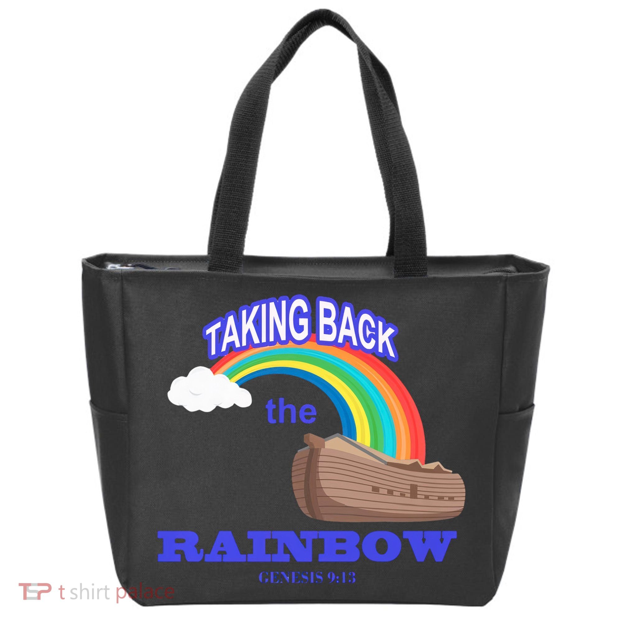 Taking Back The Rainbow Christian Jesus Rainbow Ship Tote Bag
