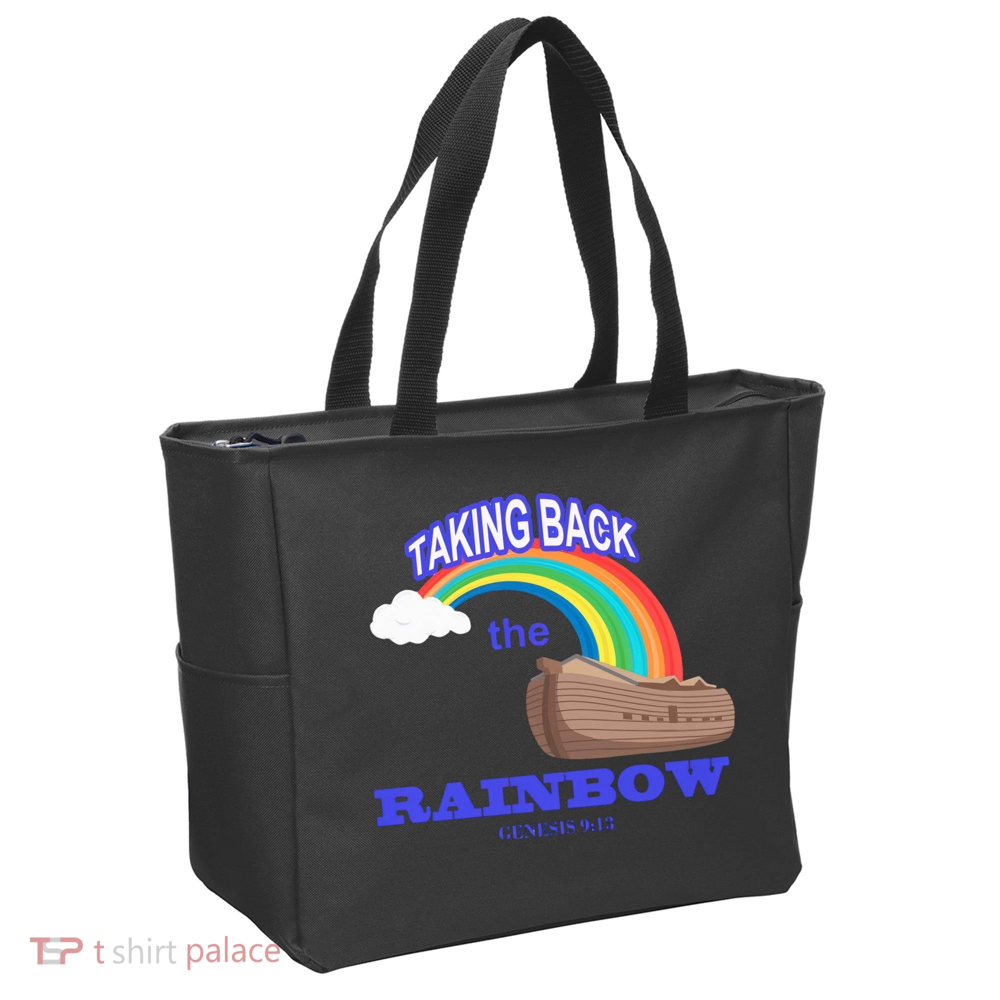 Taking Back The Rainbow Christian Jesus Rainbow Ship Tote Bag