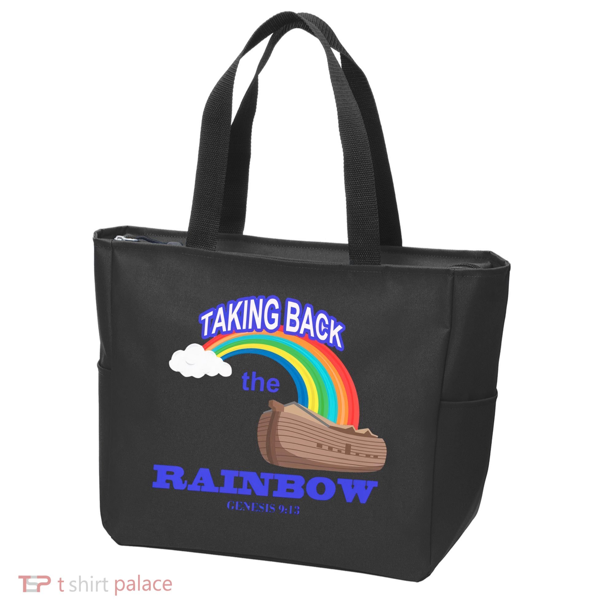 Taking Back The Rainbow Christian Jesus Rainbow Ship Tote Bag