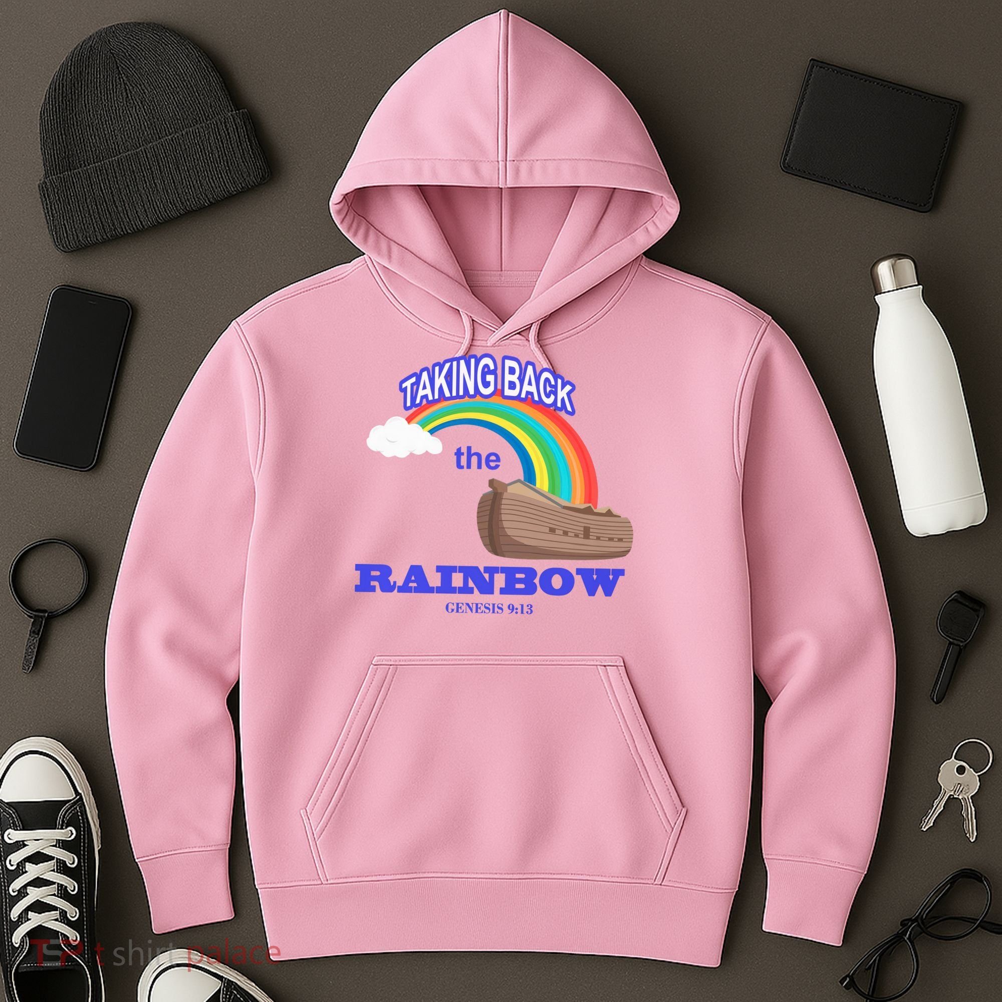 Taking Back The Rainbow Christian Jesus Rainbow Ship Hoodie