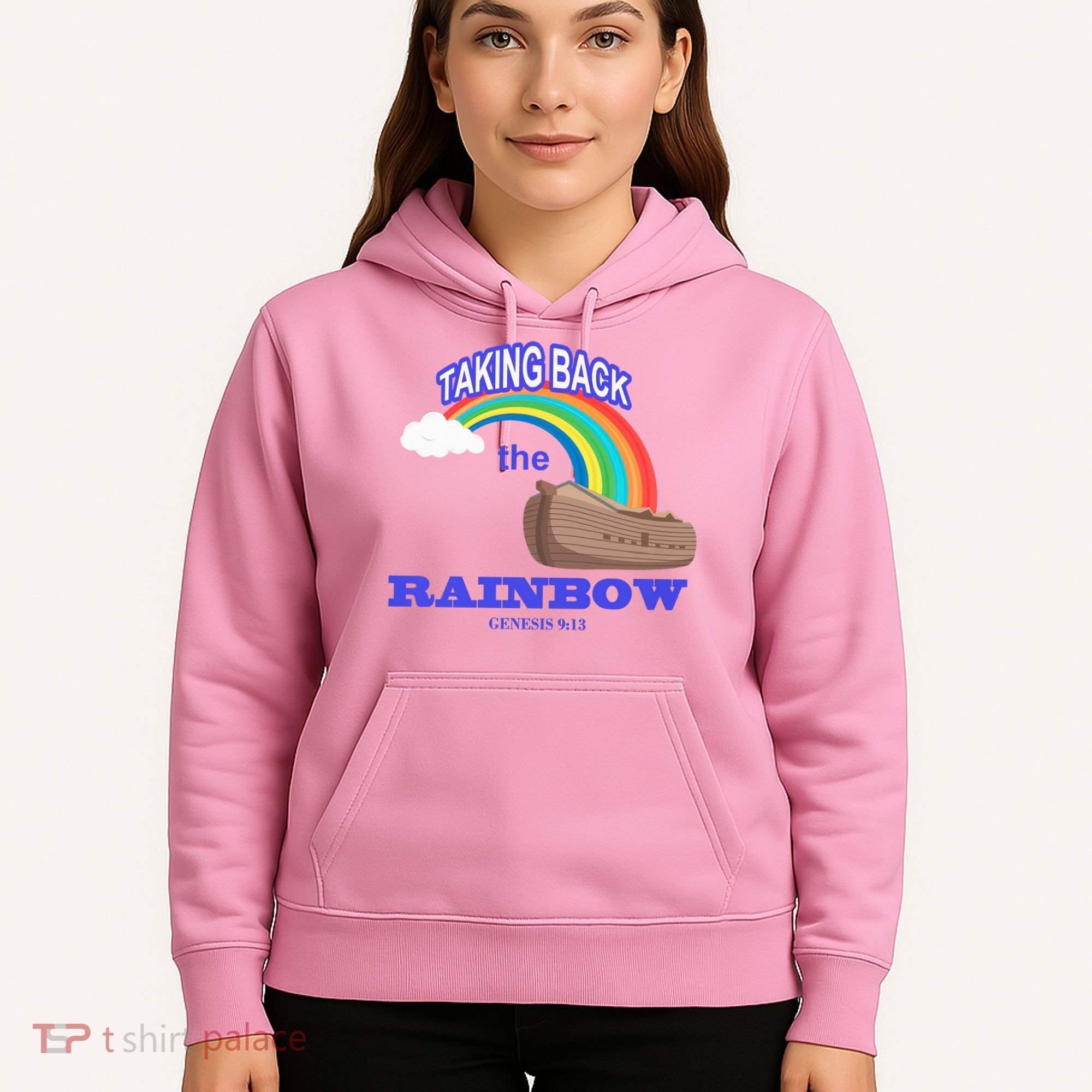 Taking Back The Rainbow Christian Jesus Rainbow Ship Hoodie