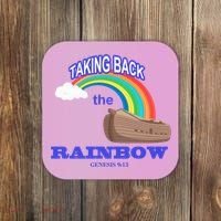 Taking Back The Rainbow Christian Jesus Rainbow Ship Coaster thumb 0