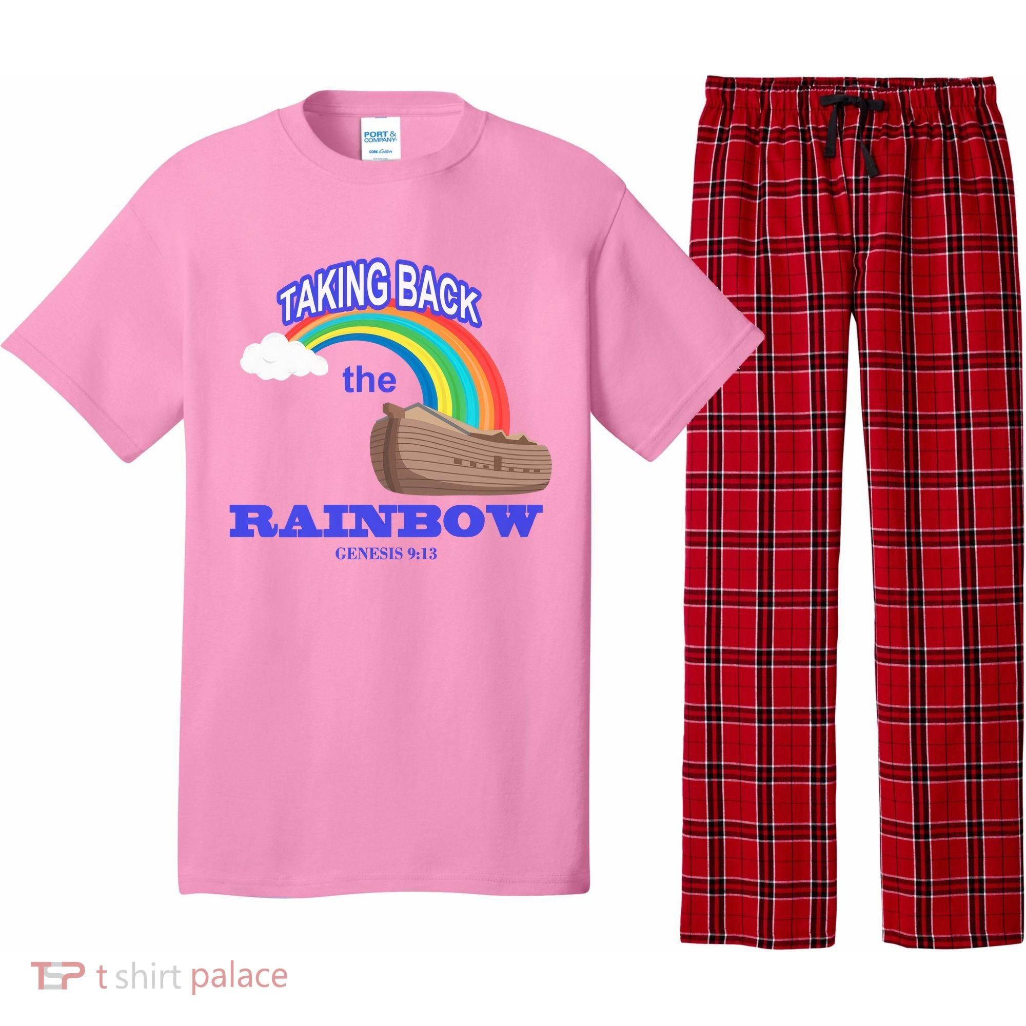 Taking Back The Rainbow Christian Jesus Rainbow Ship Pajama Set
