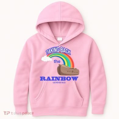 Taking Back The Rainbow Christian Jesus Rainbow Ship Kids Hoodie