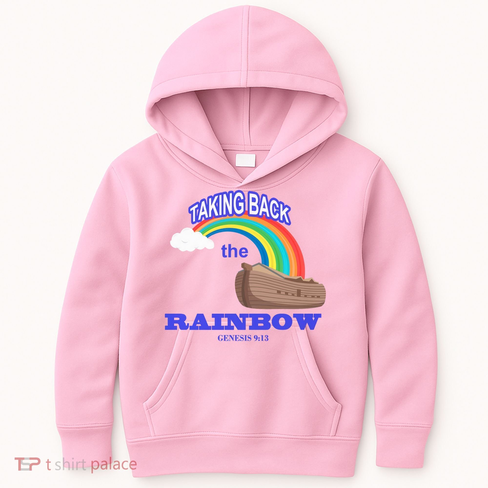 Taking Back The Rainbow Christian Jesus Rainbow Ship Kids Hoodie