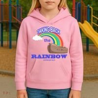 Taking Back The Rainbow Christian Jesus Rainbow Ship Kids Hoodie thumb 3