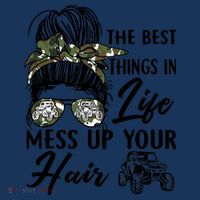 The Best Things In Life Mess Up Your Hair UTV SXS Funny Women's Tank Top thumb 5