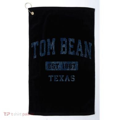 Tom Bean Texas Tx Vintage Established Golf Towel