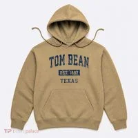 Tom Bean Texas Tx Vintage Established Hoodie thumb 0