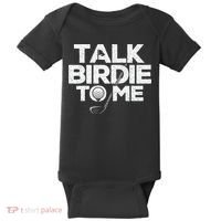 Talk Birdie To Me Golfer Golf Lover Golfing Putter Ball Baby Bodysuit thumb 0