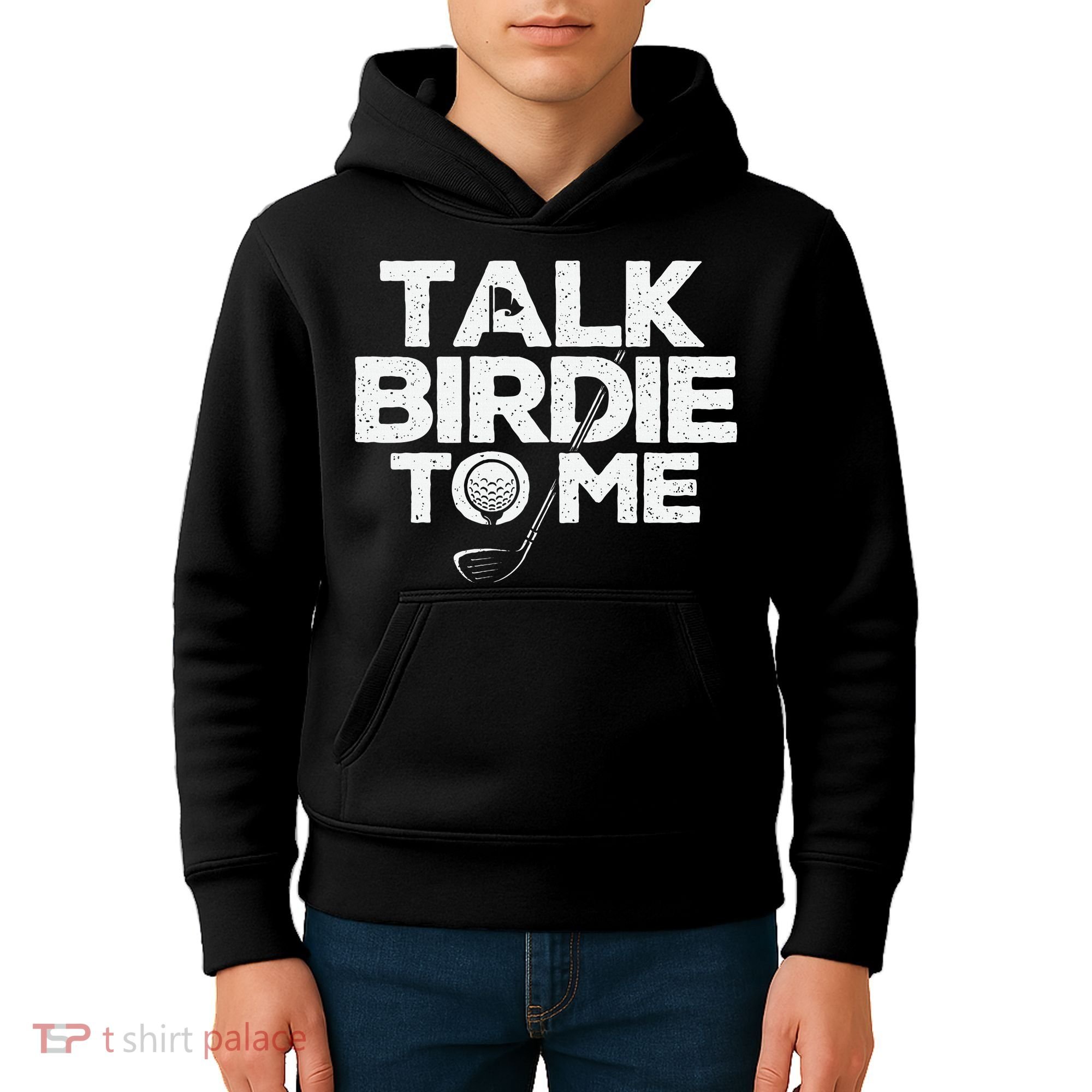 Talk Birdie To Me Golfer Golf Lover Golfing Putter Ball Kids Hoodie