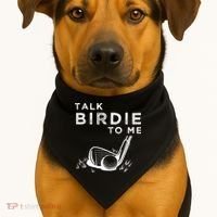 Talk Birdie To Me Funny Golf Player Pun Golfer USA-Made Doggie Bandana thumb 1